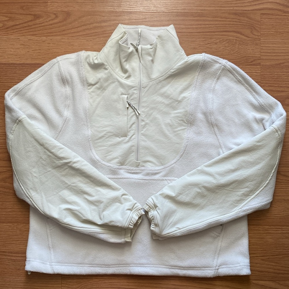 ❤️ Lululemon Fleece + Ripstop Hiking Pullover Bone Size 6 NWT